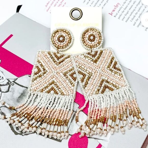 Jewelry - Neutral Strand Statement Earrings - NEW